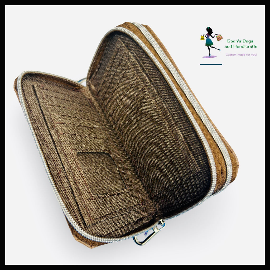 Deuce Coupe Double Zip Wallet - Patina Brown