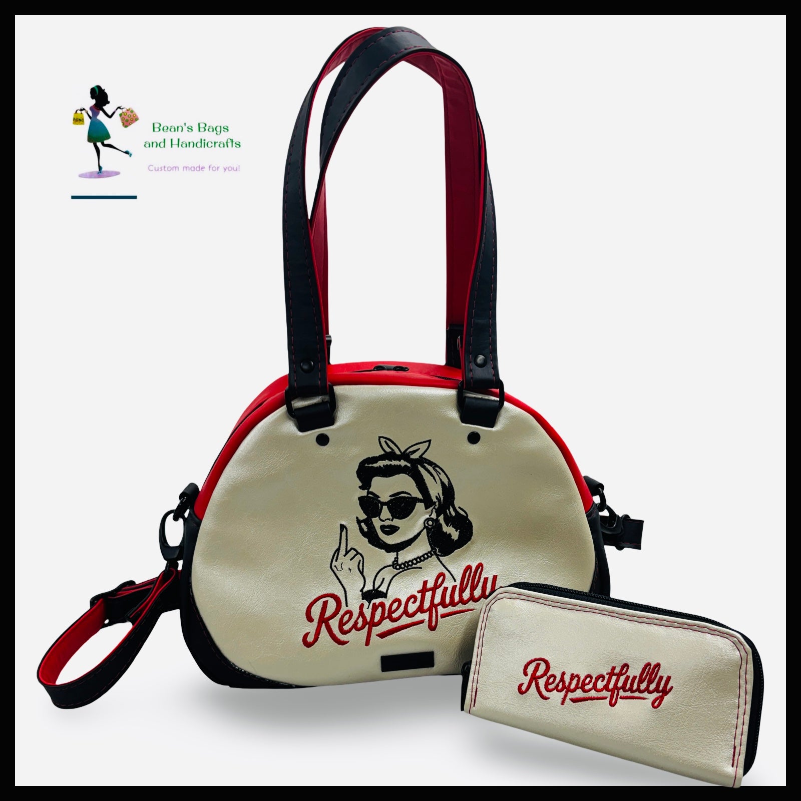 Victory Bowler with matching Deuce Coupe wallet - Embroidered Respectfully