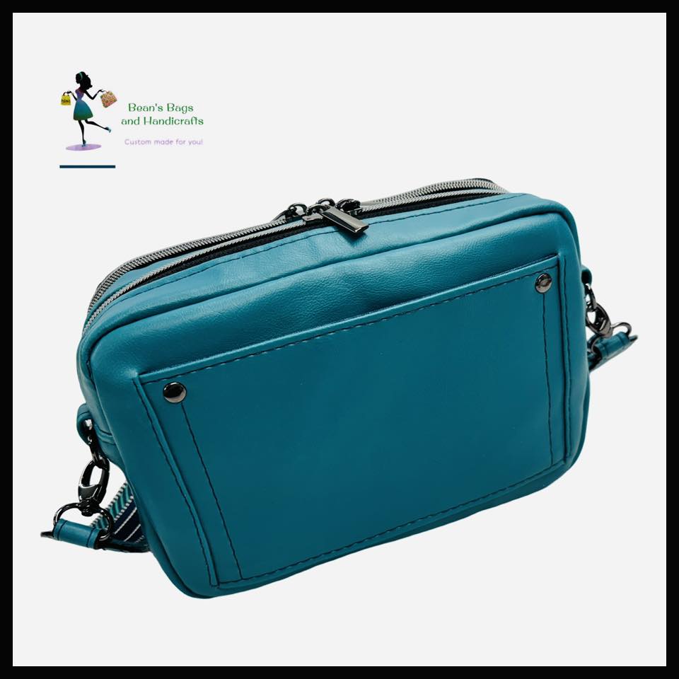 Everyday Crossbody Companion -  Deep Teal Faux Leather