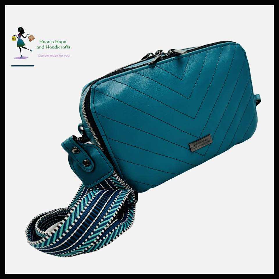 Everyday Crossbody Companion -  Deep Teal Faux Leather