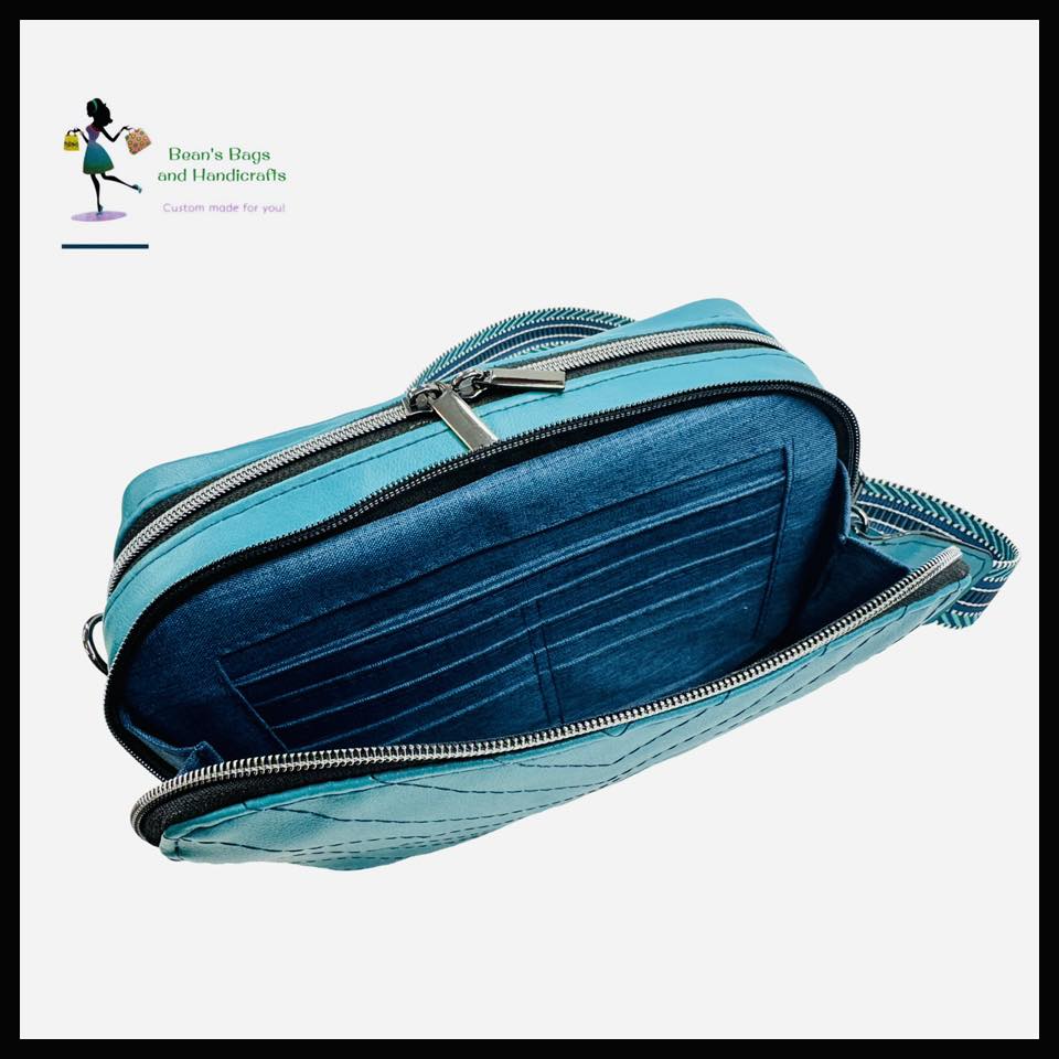 Everyday Crossbody Companion -  Deep Teal Faux Leather