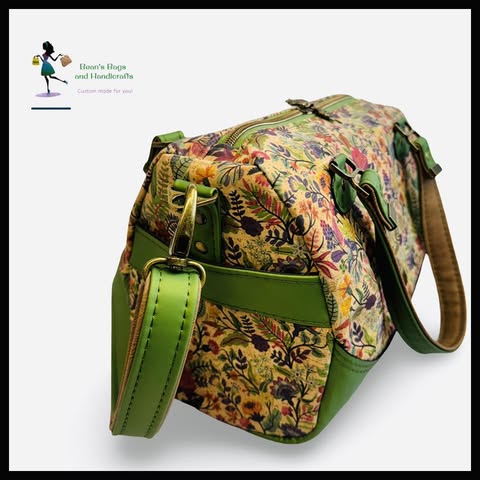 Violet Barrel Bag - Cork Colourful