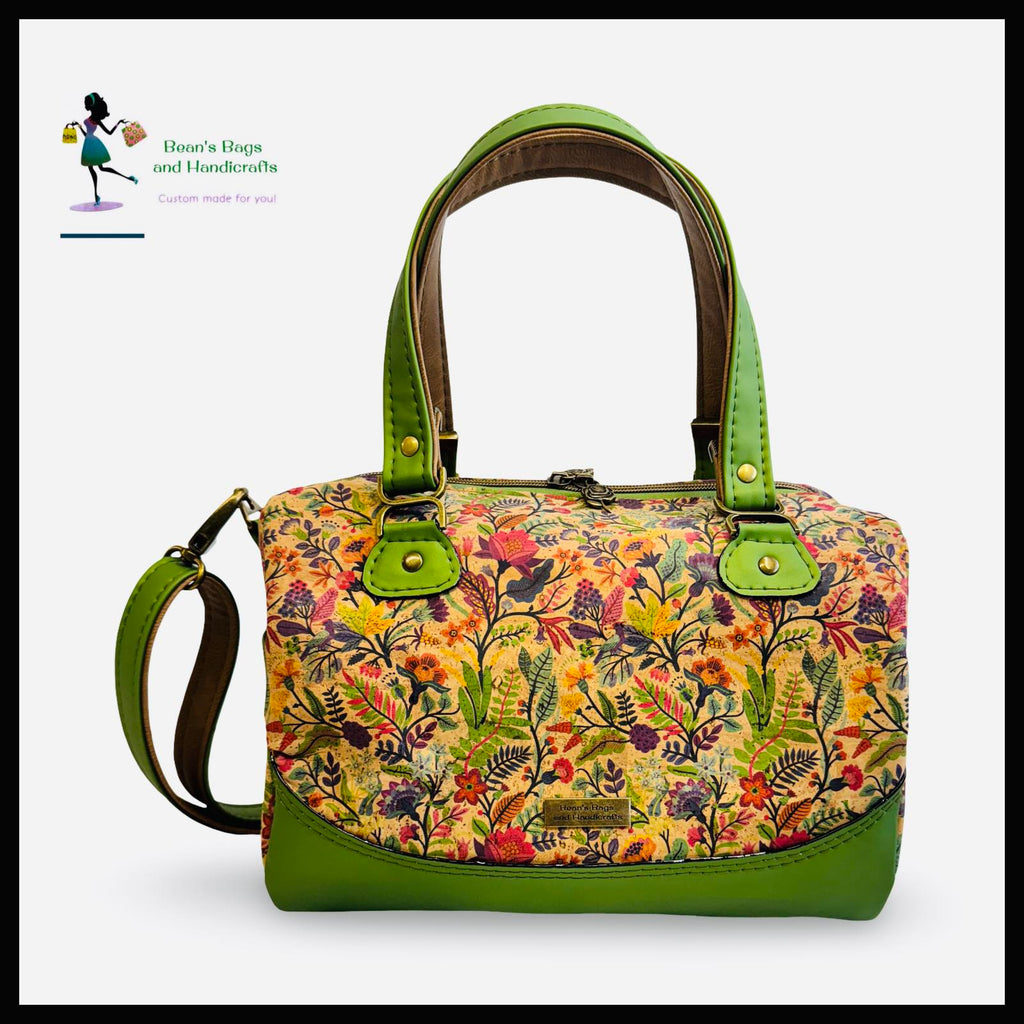 Violet Barrel Bag - Cork Colourful