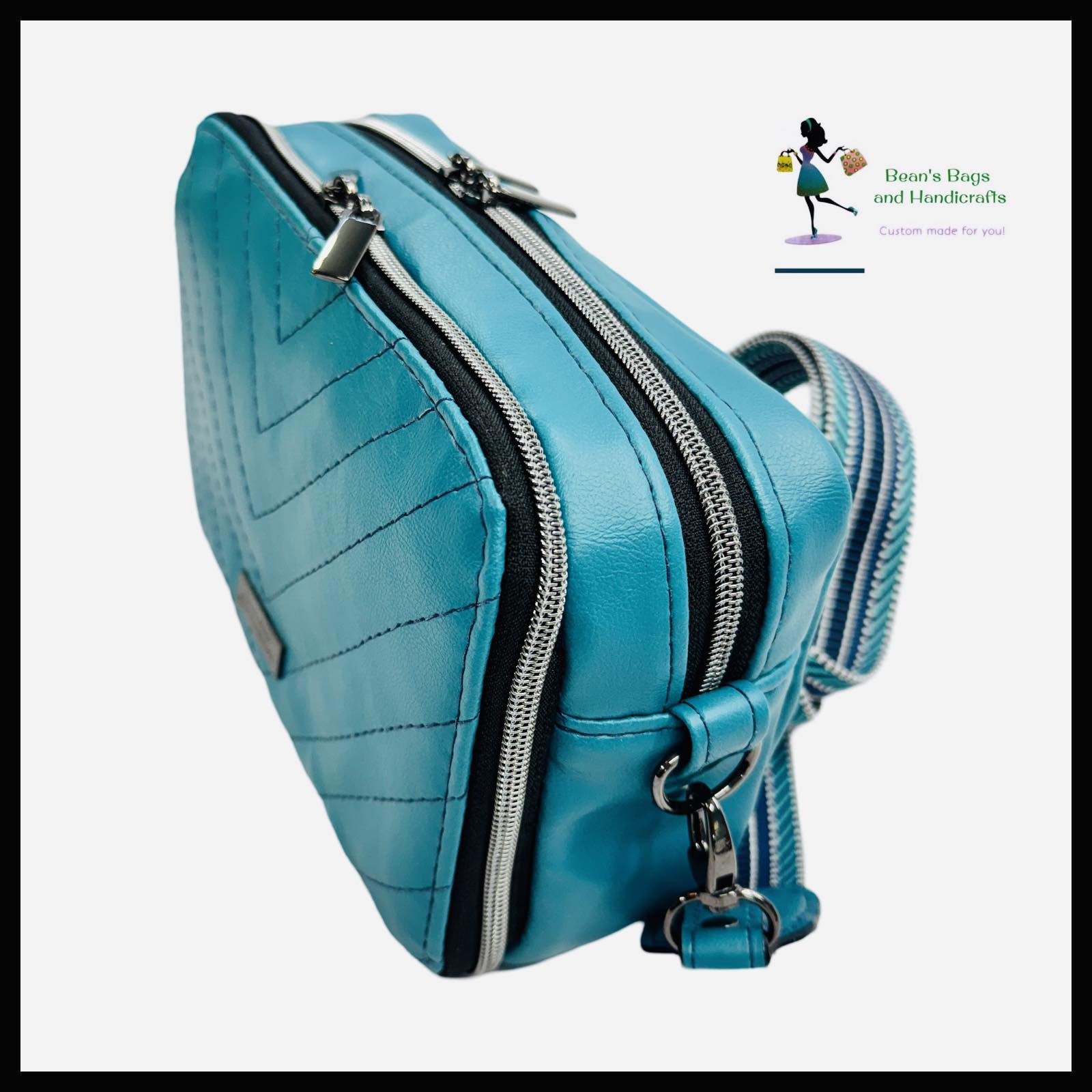 Everyday Crossbody Companion -  Deep Teal Faux Leather