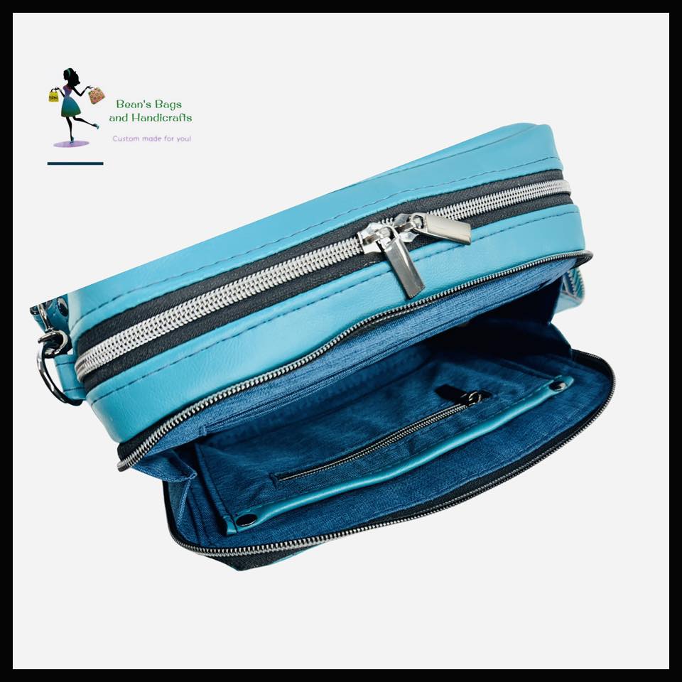 Everyday Crossbody Companion -  Deep Teal Faux Leather