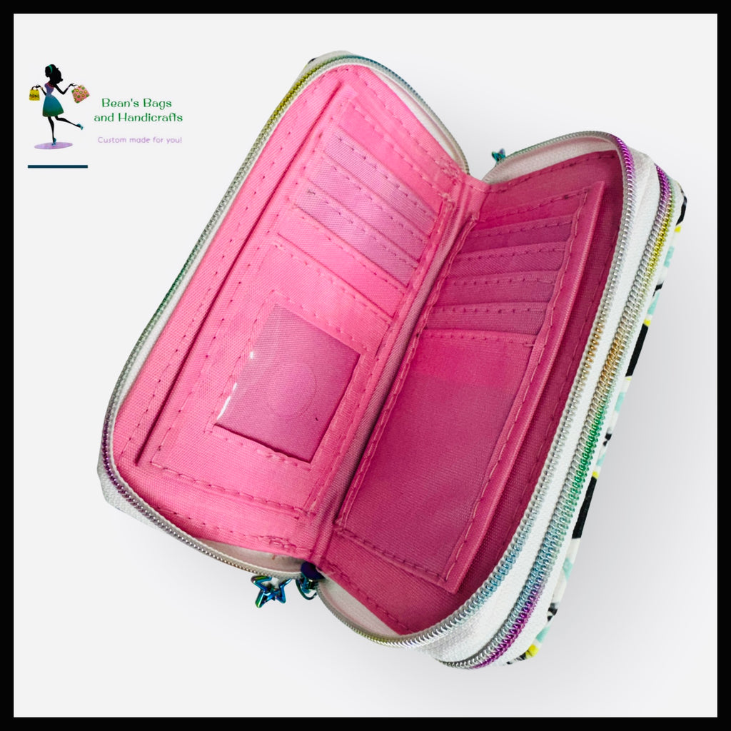 Deuce Coupe Double Zip Wallet -  Golden Girls