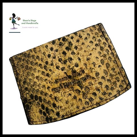 Darrell Minimalist Wallet – Croc Cork Beige