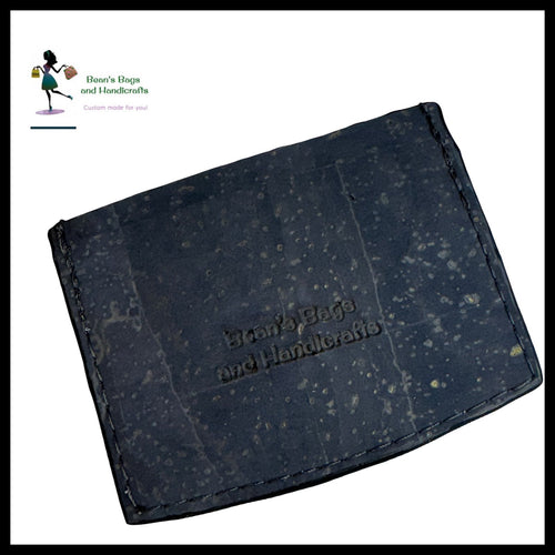 Portefeuille minimaliste Darrell – Liège bleu foncé