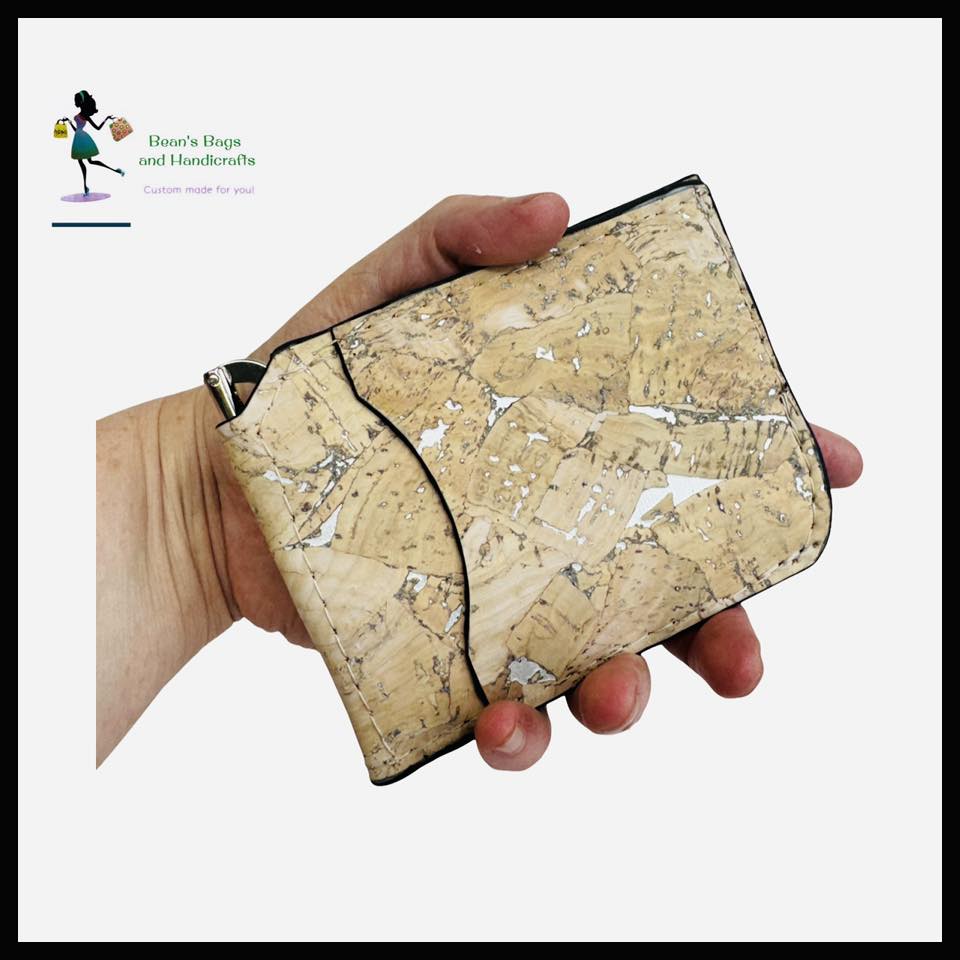 David Wallet - Beige with Silver Grey Fleck Cork