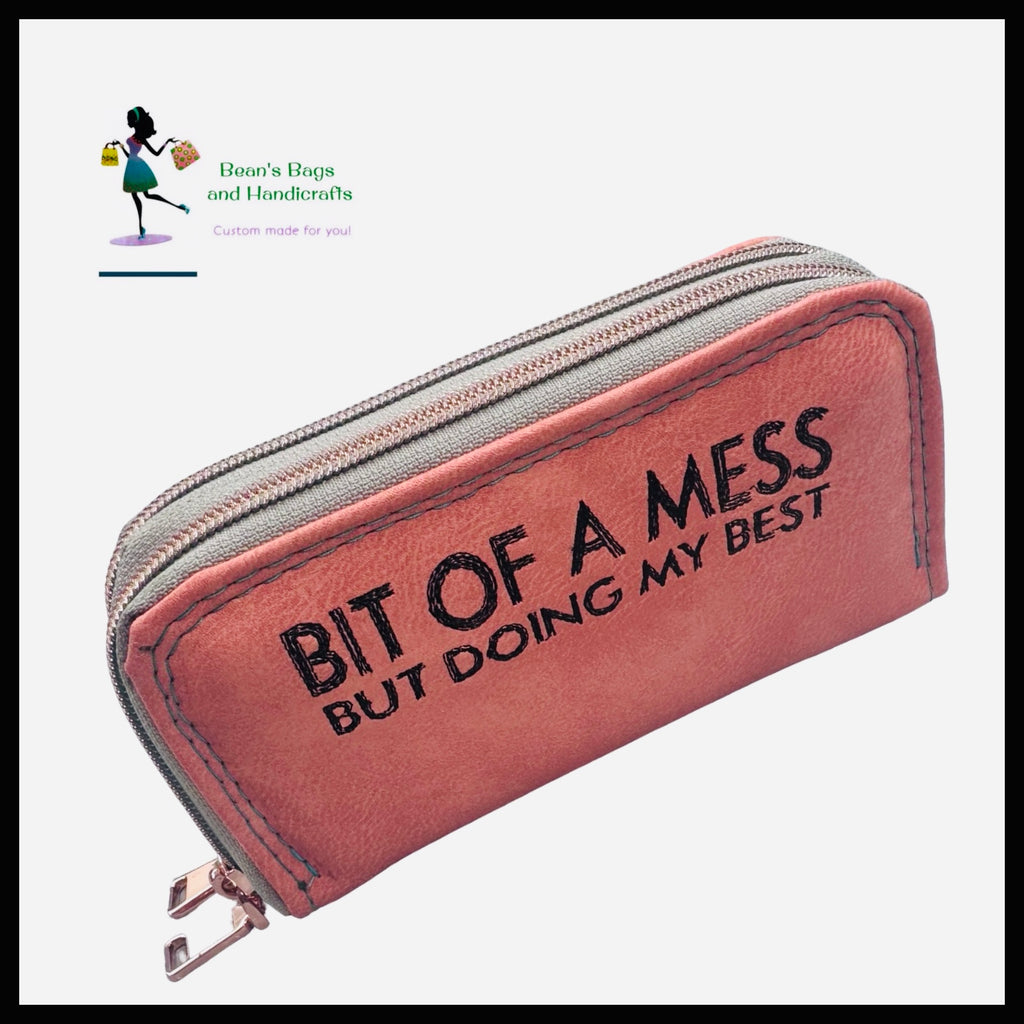 Liora Shoulder Bag with Matching Deuce Coupe Wallet - “Bit of a Mess Doing My Best”