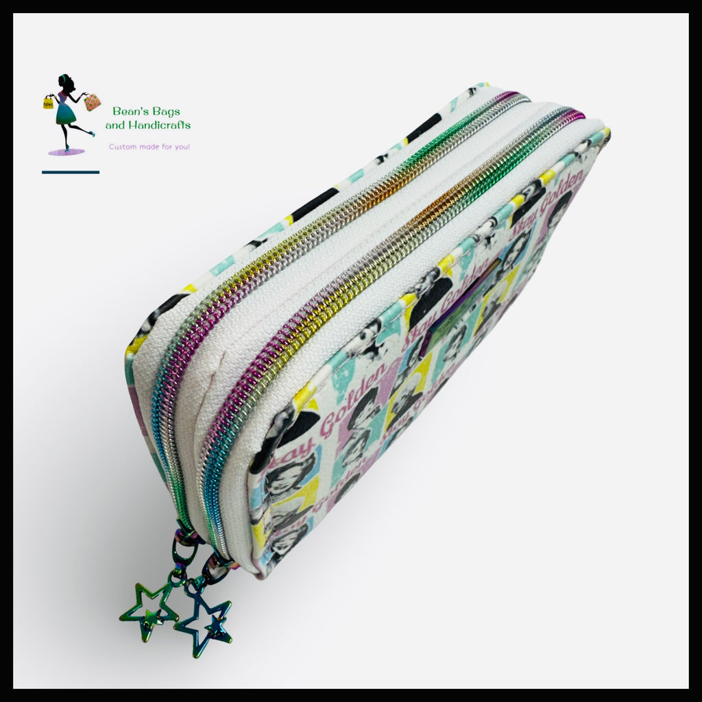 Deuce Coupe Double Zip Wallet -  Golden Girls