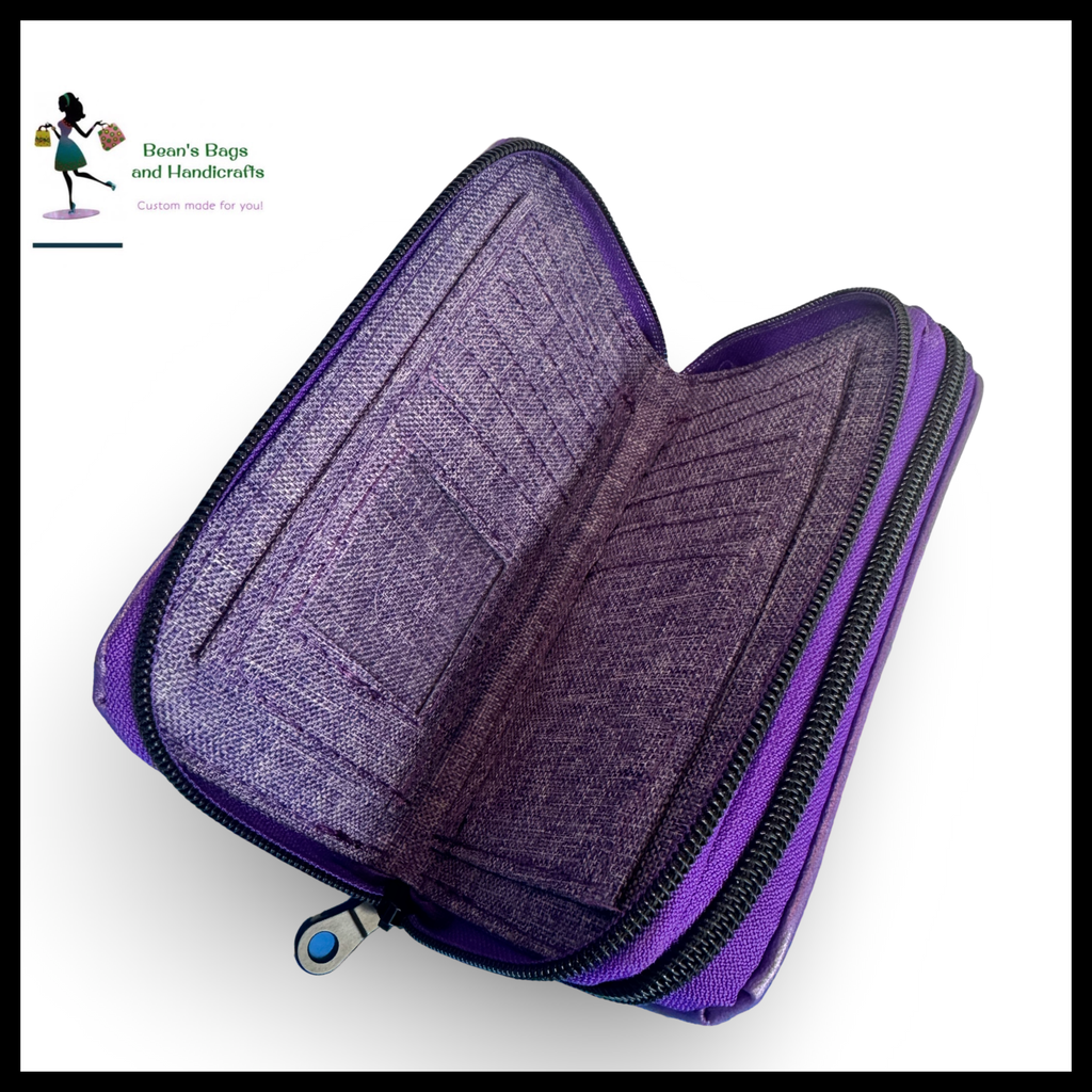 Deuce Coupe Double Zip Wallet -  Grape Pearl