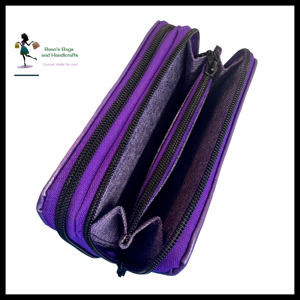 Deuce Coupe Double Zip Wallet -  Grape Pearl