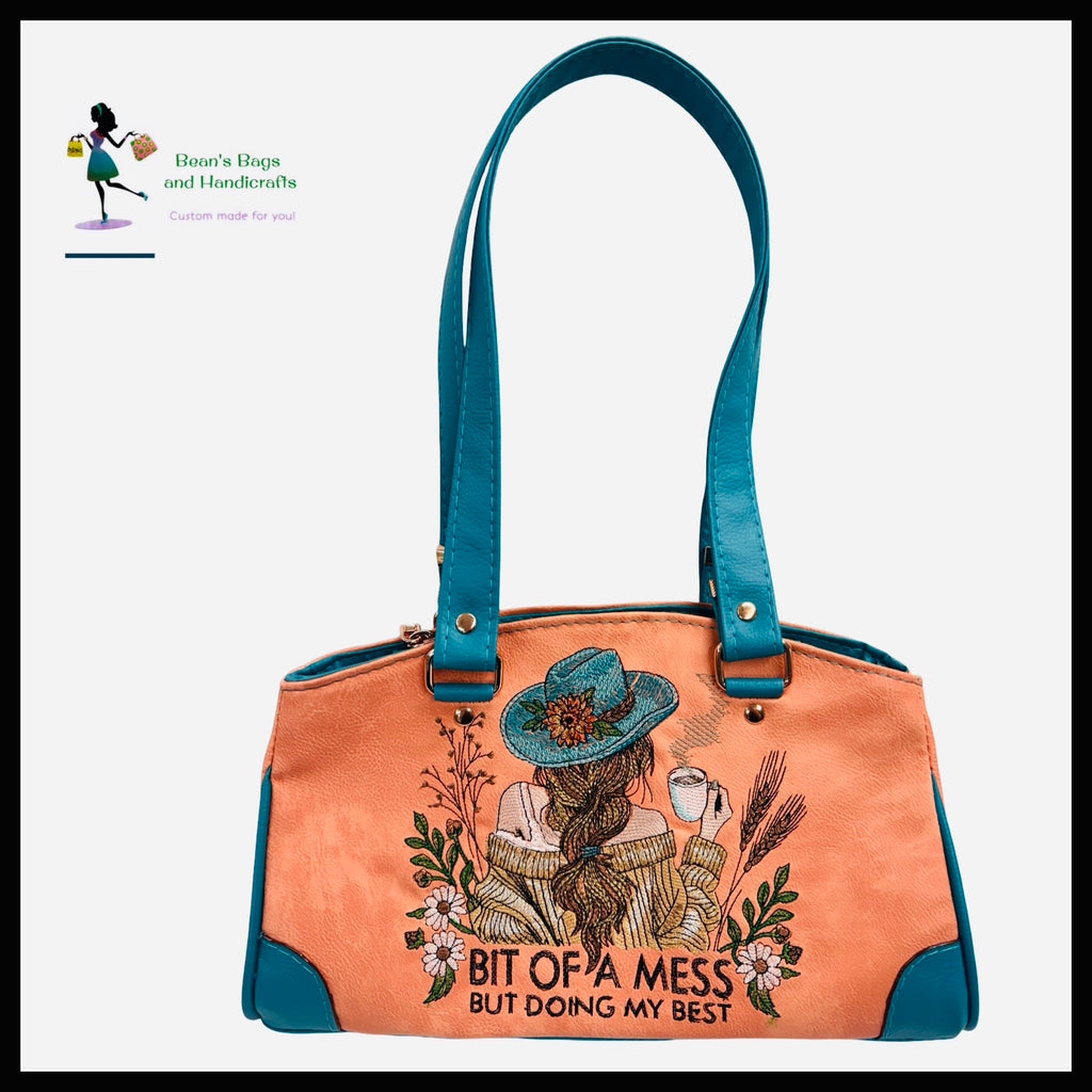 Liora Shoulder Bag with Matching Deuce Coupe Wallet - “Bit of a Mess Doing My Best”