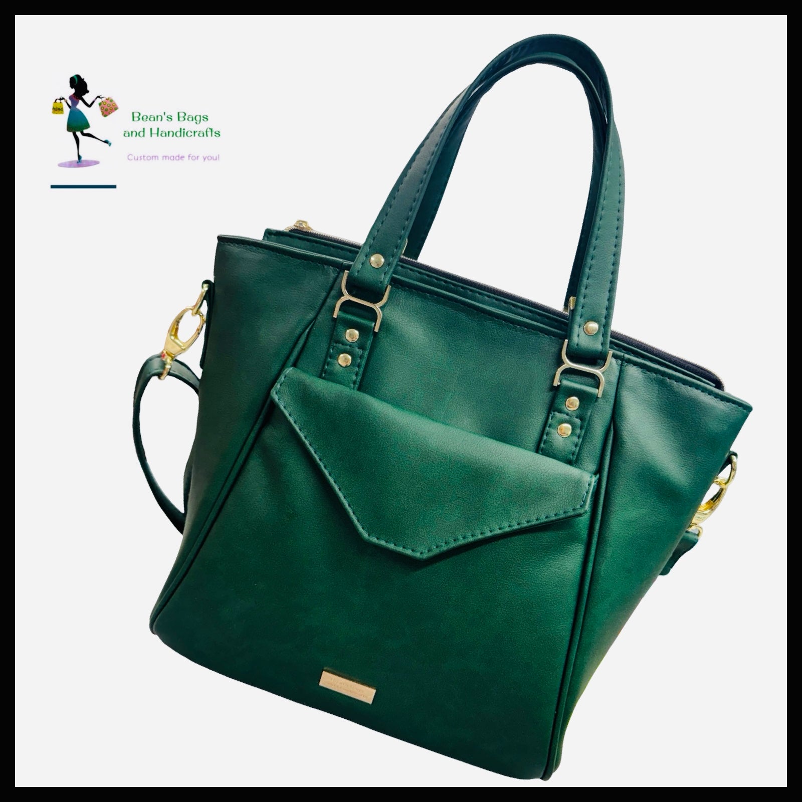 AnnaBean Tote – Emerald Green