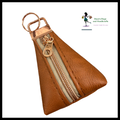 Key Chain Pouch -Caramel and Rosegold