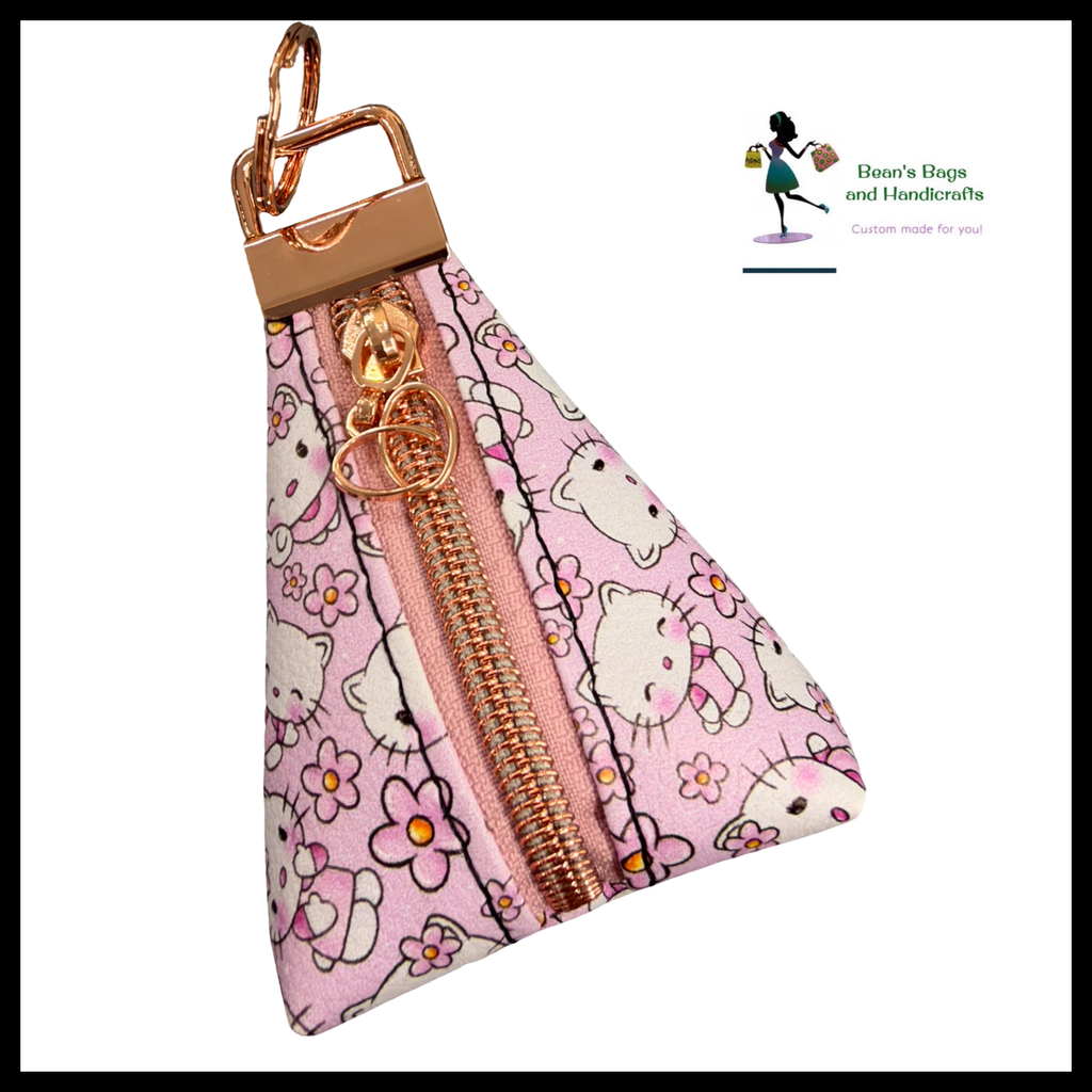 Key Chain Pouch -Kitty Rosegold