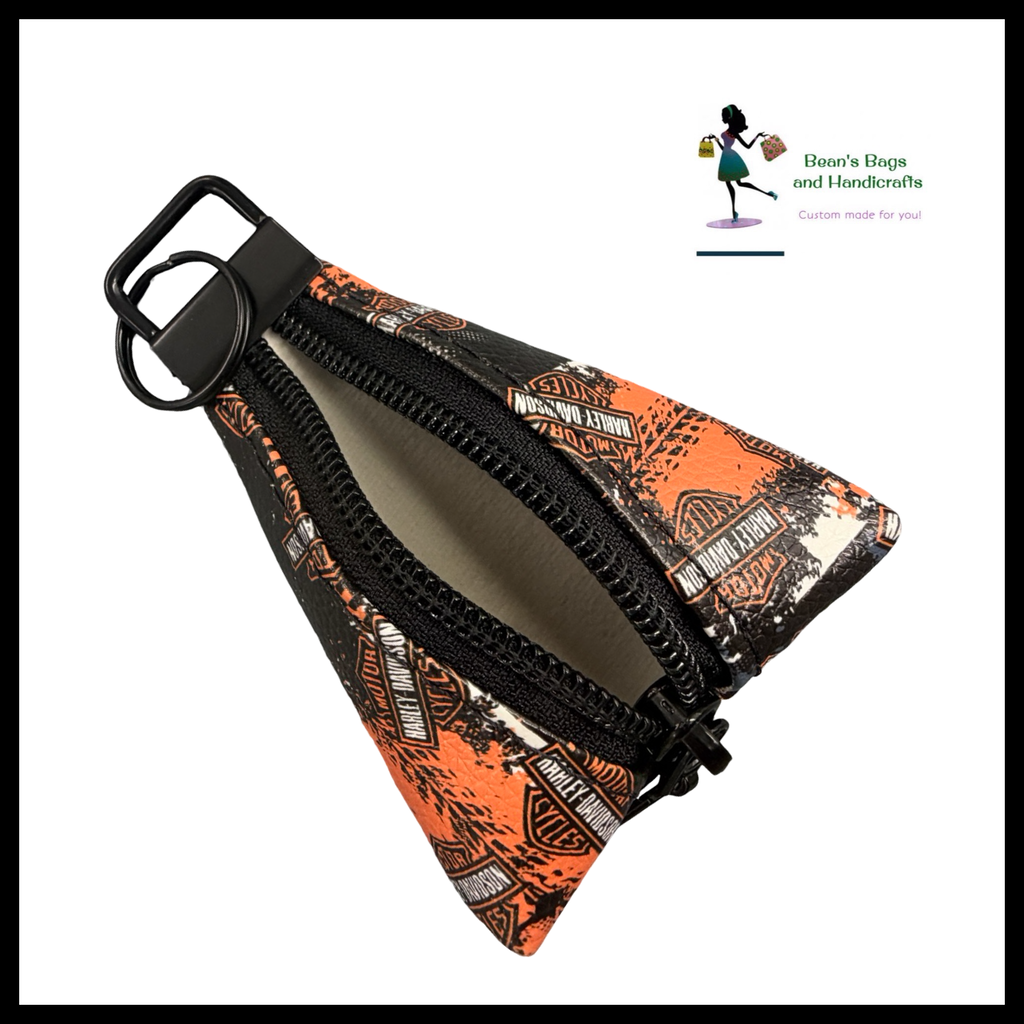 Key Chain Pouch -HD Orange and Matte Black