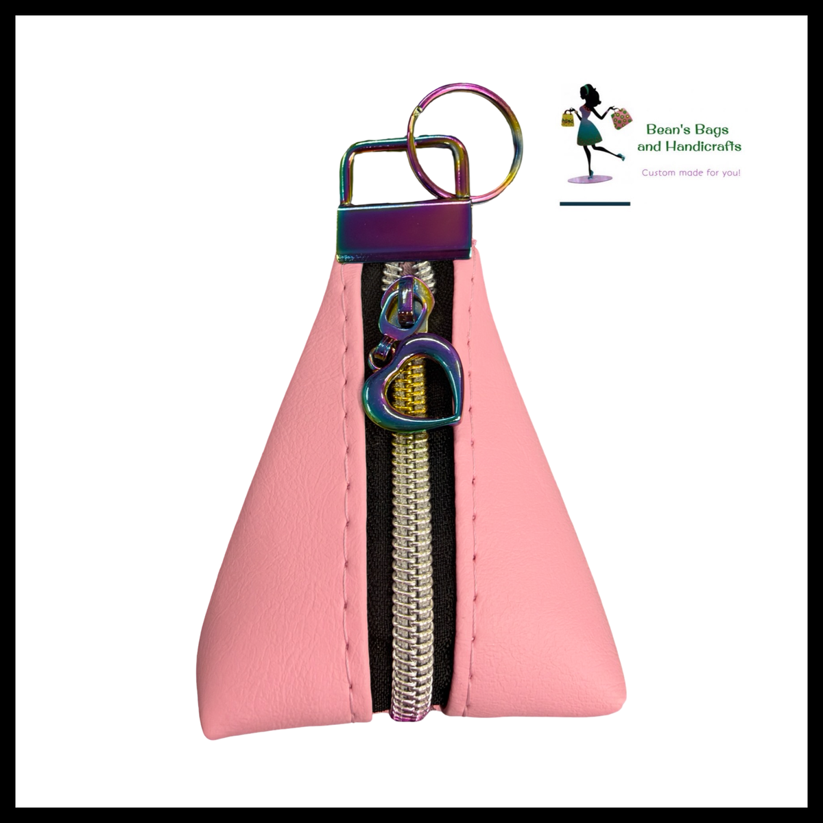Key Chain Pouch - Pink RB Black