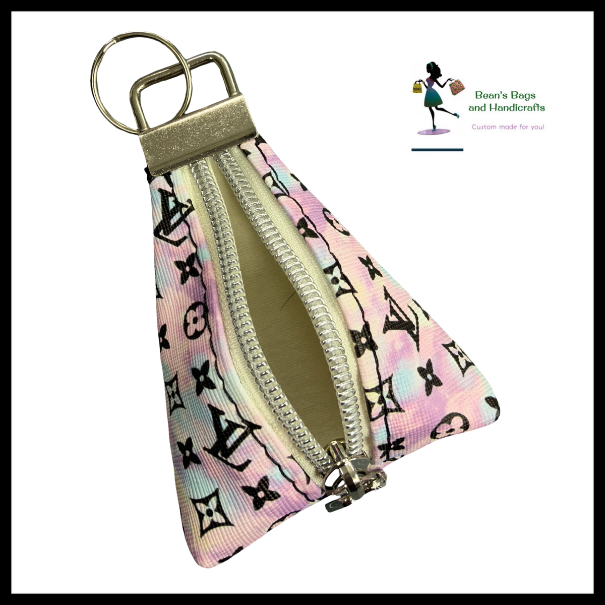 Key Chain Pouch - LV Pastel Nickel