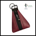 Key Chain Pouch -Burgundy and Matte Black