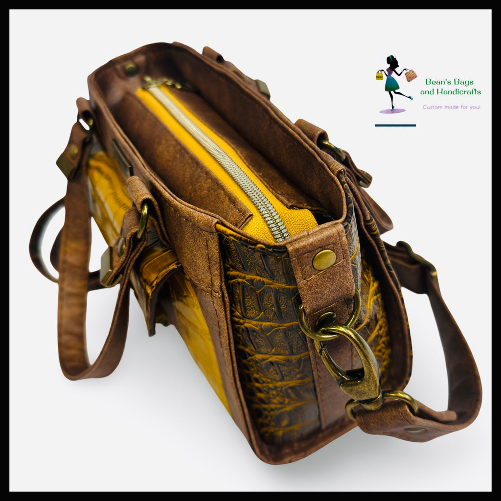 The Candy Bag - Mustard Croc