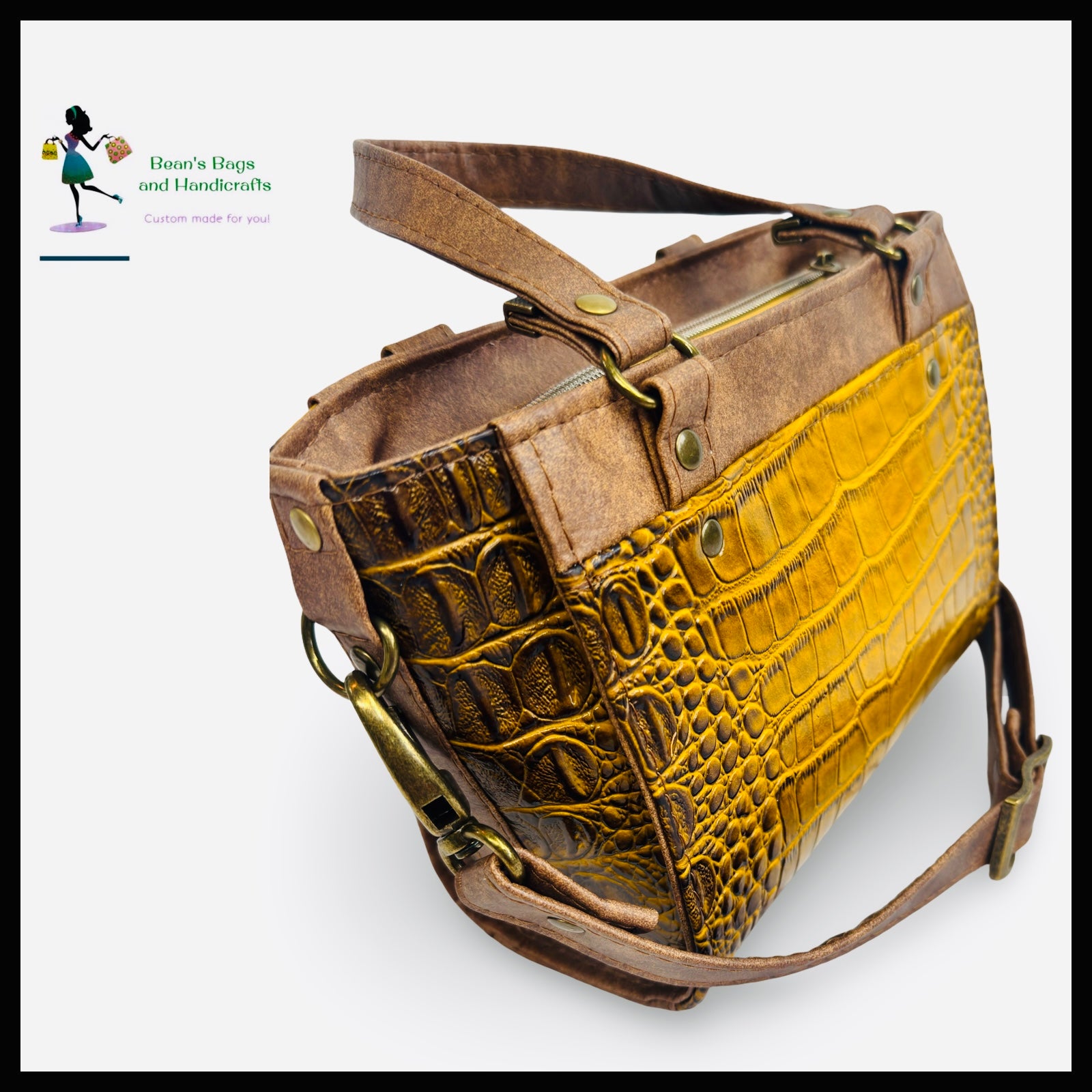 The Candy Bag - Mustard Croc