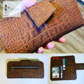 Tall Wallet - Croc Cork - Previously Loved