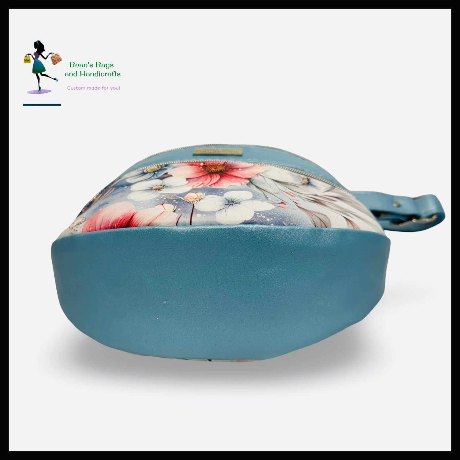 The Belinda Bum Bag - Blue and Pink Floral
