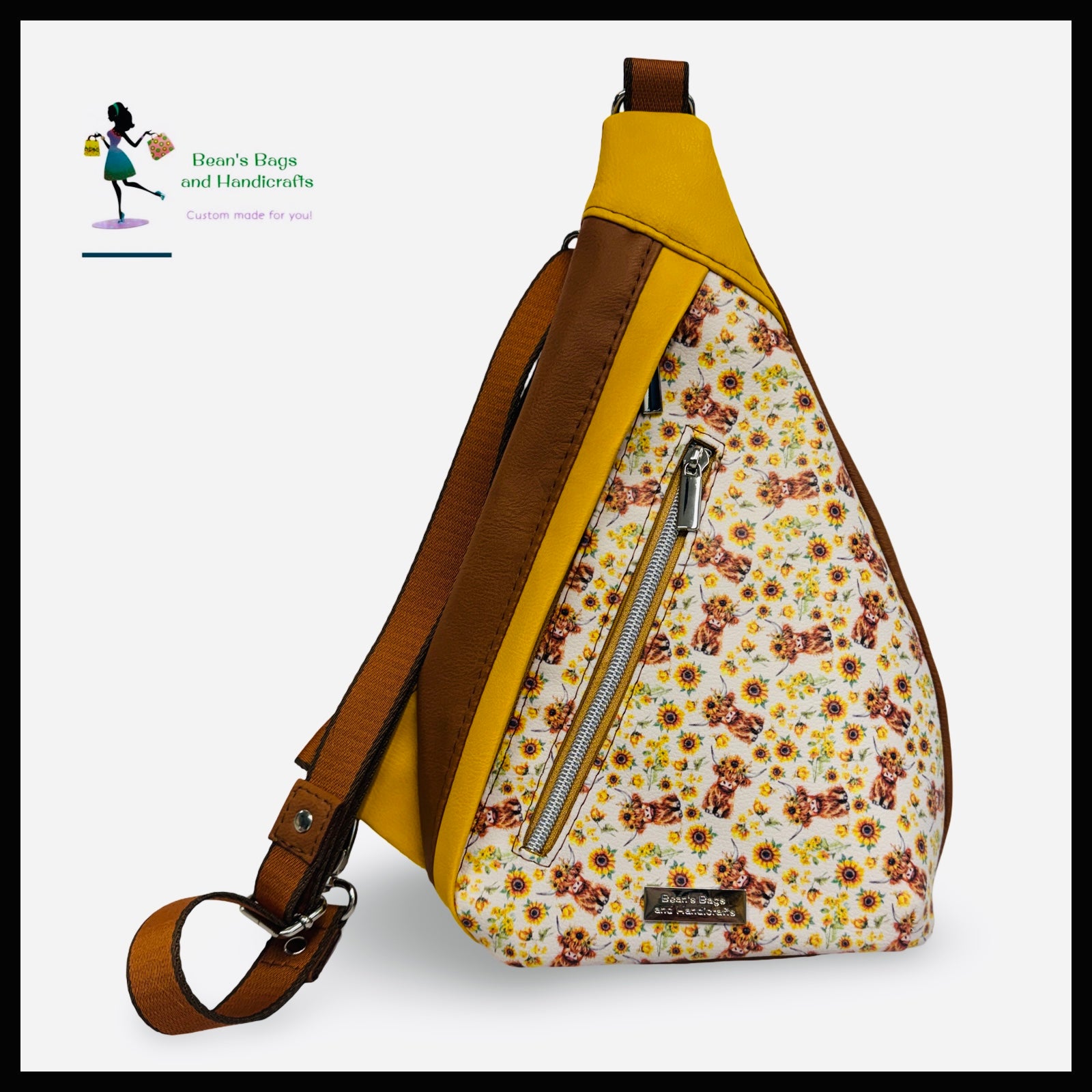 The Finn Sling Bag - Highland Cows