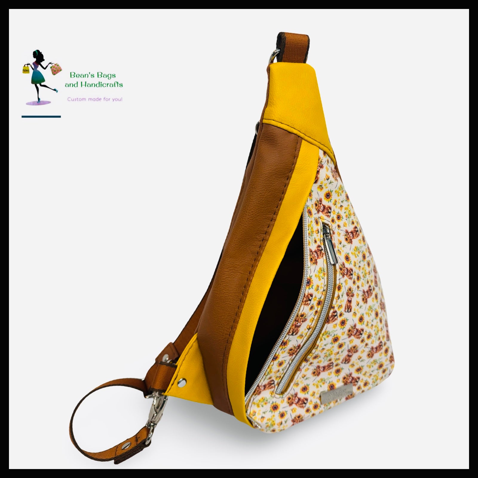 The Finn Sling Bag - Highland Cows