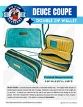 Deuce Coupe Double Zip Wallet - Pin It Up Patterns - PDF Sewing Pattern
