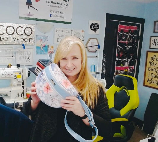 The Belinda Bum Bag - Blue and Pink Floral