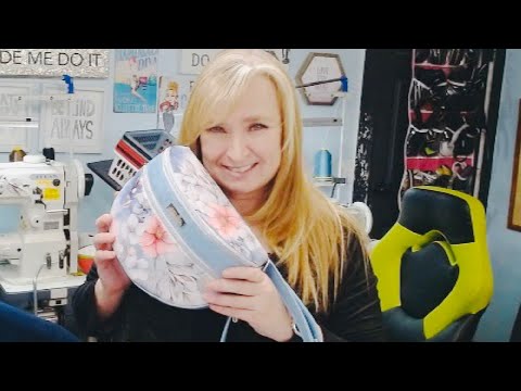 The Belinda Bum Bag - Blue and Pink Floral